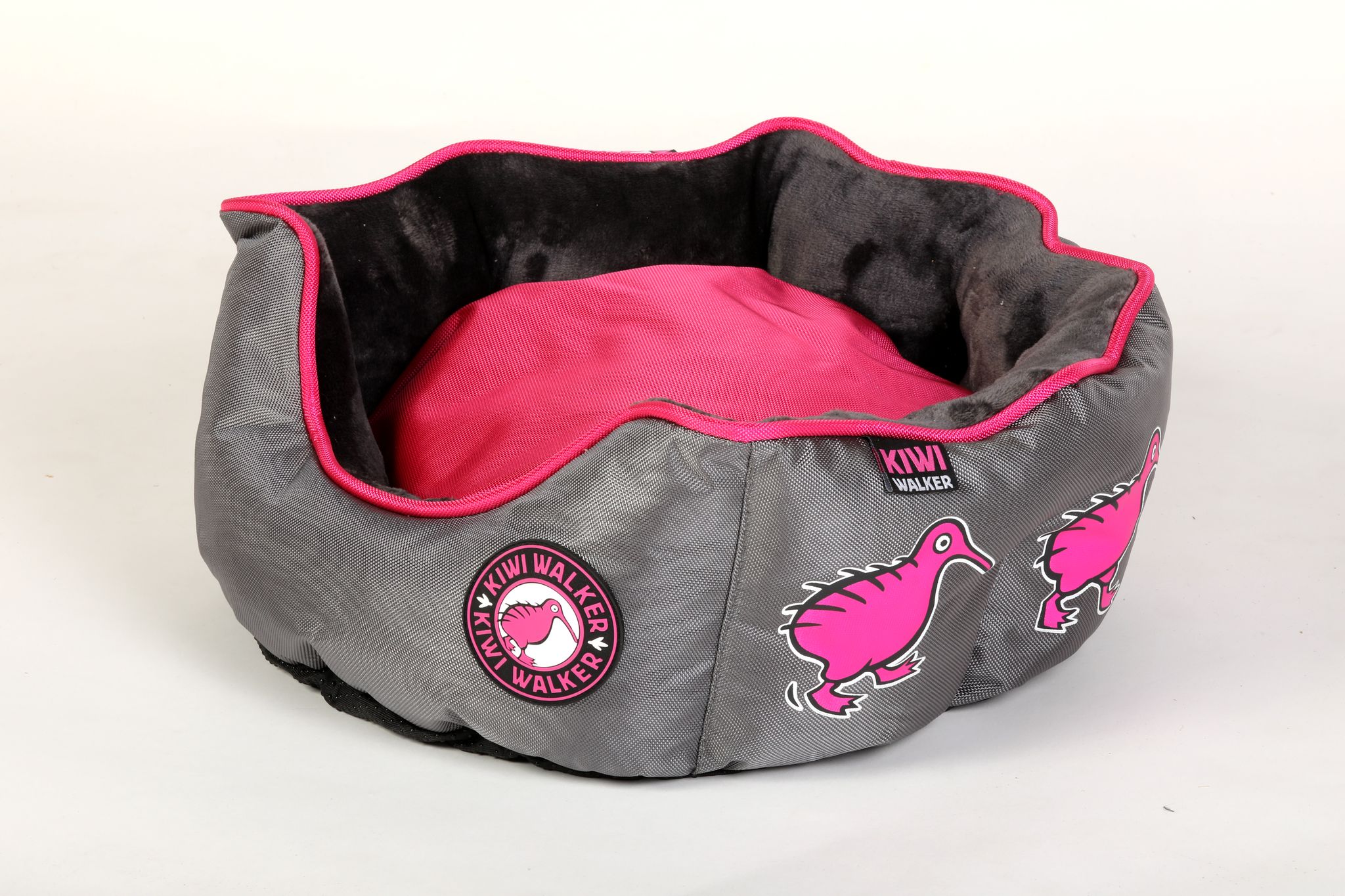 Pelech Kiwi Walker Running Oval Bed růžová/šedá Velikost: L - 55×55×20cm
