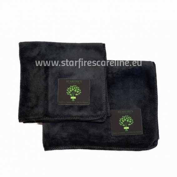 Starfire's - Černá sada ručníků z mikrovlákna