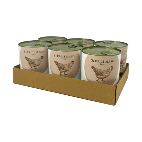 Bohemia Pet Food SIX PACK BOHEMIA Slepičí maso ve vlastní šťávě 400g