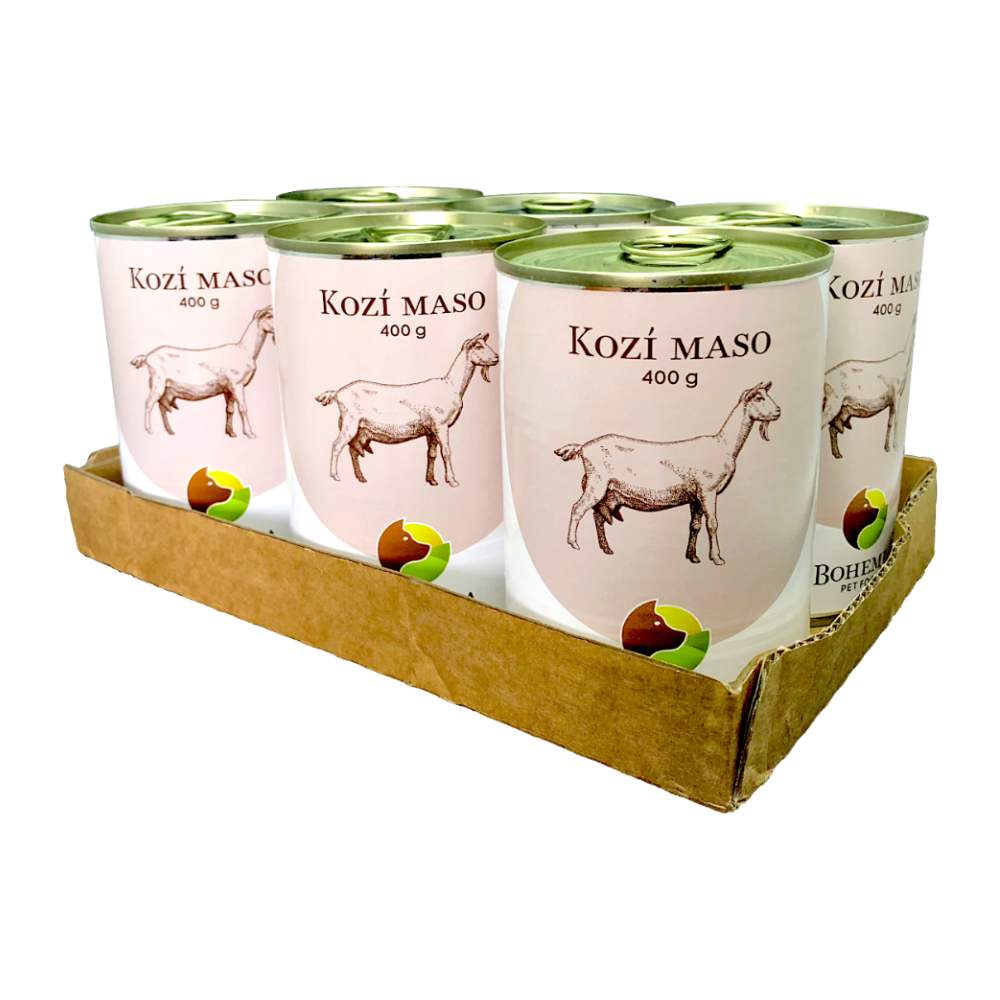 Bohemia Pet Food SIX PACK BOHEMIA Kozí maso ve vlastní šťávě 400g