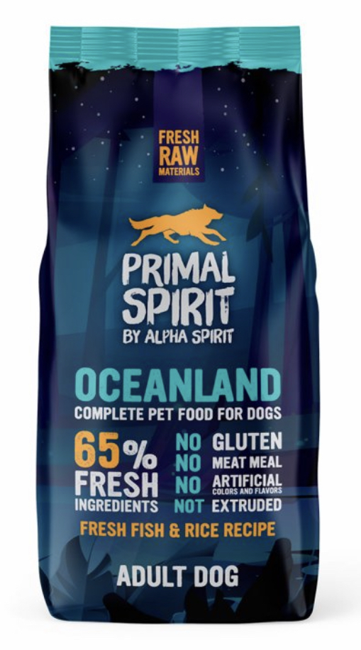 Primal Spirit Dog 65% Oceanland Velikost balení: 2x12 kg