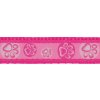 Obojek Red Dingo Paw Impressions Hot Pink