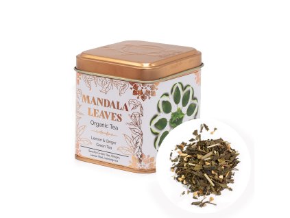 Mandala Leaves - Sypaný čaj 50g Eco Classic Green Tea with Lemon and Ginger