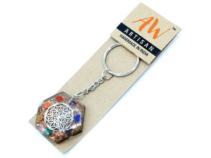 Orgonitová klíčenka – Květ života