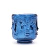 Set of 2 Buddha Faces Candle Jar - Royal Blue