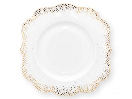 Pip Studio talíř Royal Winter White 23,5 cm