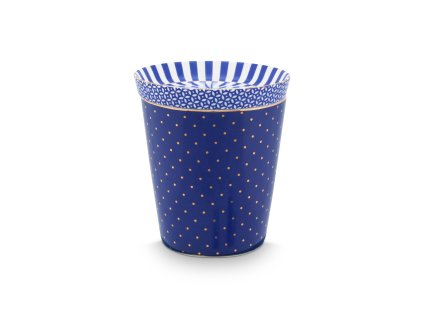 pip studio hrnek bez ucha royal dots s cajovym talirkem modry