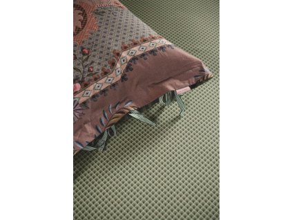 Pip Studio prostěradlo Suki 90x200, olivově zelené