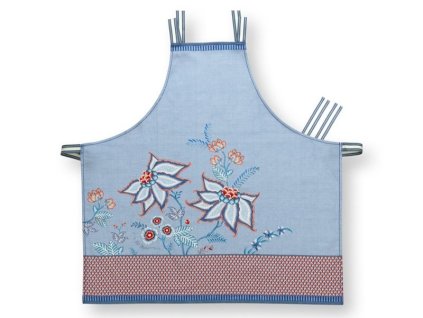 flower festival keukenschort blauw 51.030.021 nieuw