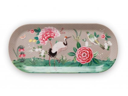 Pip Studio dortový podnos Blushing Birds, khaki