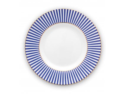 Pip Studio talíř Royal Stripes modrý, 17 cm