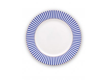 Pip Studio talíř Royal Stripes modrý, 21 cm