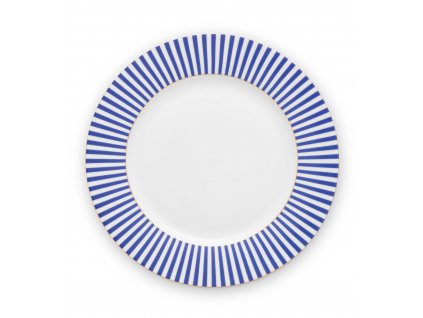 Pip Studio talíř Royal Stripes modrý, 26,5 cm
