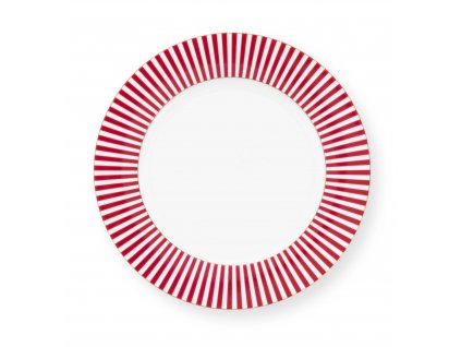 Pip Studio talíř Royal Stripes tmavě růžový, 26,5 cm