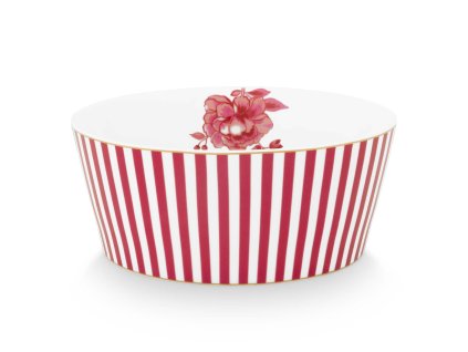 Pip Studio miska Royal Stripes tmavě růžová, 15 cm