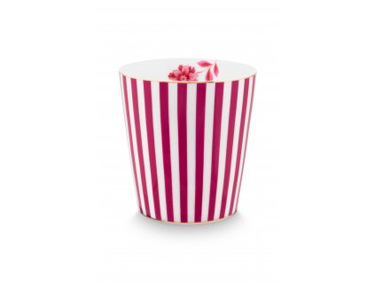 Pip Studio hrnek bez ucha Royal Stripes růžový