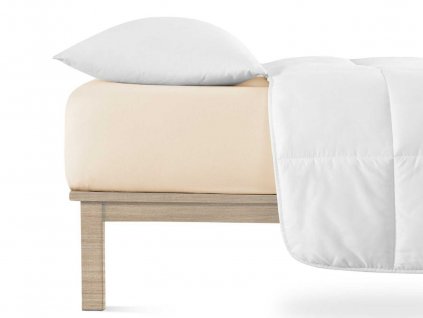 Prostěradlo jersey lycra 160x200 cm, creamy