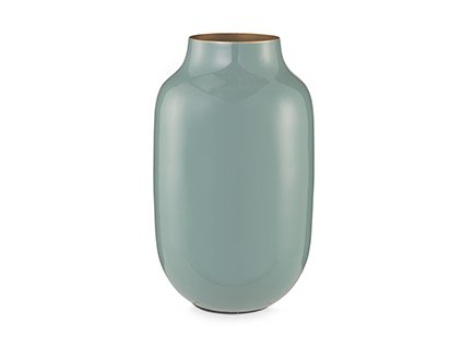 Pip studio oválná kovová váza 30 cm, modrá