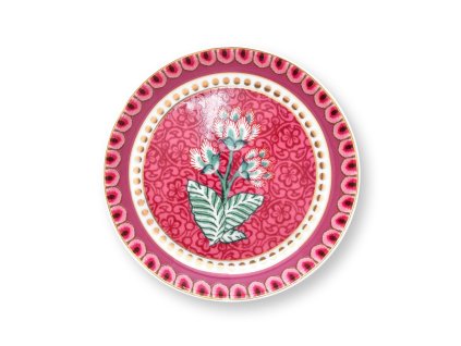 Pip Studio čajový talířek Flower Festival růžový 9 cm