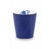 pip studio hrnek bez ucha royal dots s cajovym talirkem modry