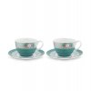 set dvou šálků s podšálky blushing birds modré, pip studio