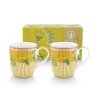 Pip Studio set 2 hrnečků La Majorelle žlutý, 145 ml
