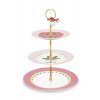 pip studio dortový podnos 3 patrový la majorelle růžový