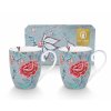 Pip Studio set 2 hrnků Flower Festival modrý, 450 ml