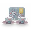 Pip Studio set 2 šálků s podšálky Flower Festival modrý, 280 ml