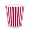 Pip Studio hrnek bez ucha Royal Stripes  s čajovým talířkem tmavě růžový
