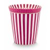 Pip Studio hrnek bez ucha Royal Stripes  s čajovým talířkem tmavě růžový