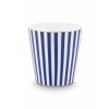Pip Studio hrnek bez ucha Royal Stripes  s čajovým talířkem modrý