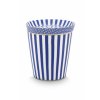 Pip Studio hrnek bez ucha Royal Stripes  s čajovým talířkem modrý