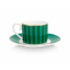 Pip Studio šálek s podšálkem Love Birds zelený, 125 ml