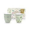 Pip Studio set 2 hrnečků Lily & Lotus zelený 440 ml