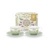Pip Studio set 2 šálků s podšálky Lily & Lotus zelená 280 ml