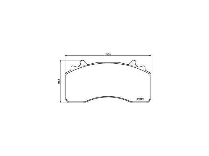 SADA BRZDOVÝCH DESTIČEK CVP112K MAN TGX/TGS 217,5X107,6X30,8