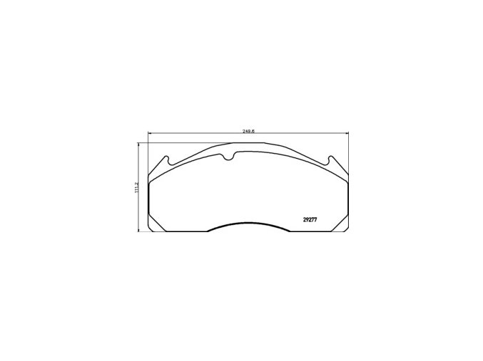 SADA BRZDOVÝCH DESTIČEK CVP037K VOLVO FM9/FM12 249,5X111,2X29,2