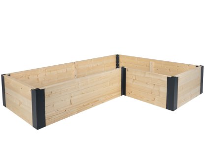 Dřevěný vyvýšený záhon tvar L