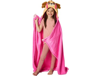 Deka s kapucí Paw patrol růžová