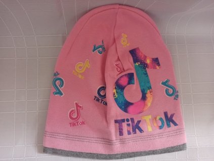 Dívčí čepice Tik Tok světle růžová