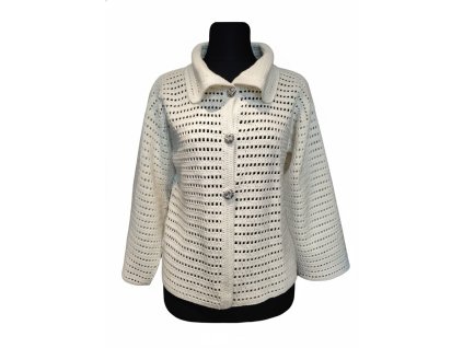 Runě háčkovaný společenský svetřík vel. M