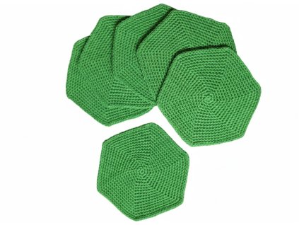 Ručně háčkované vánoční prostírání zelené vel. 12cm