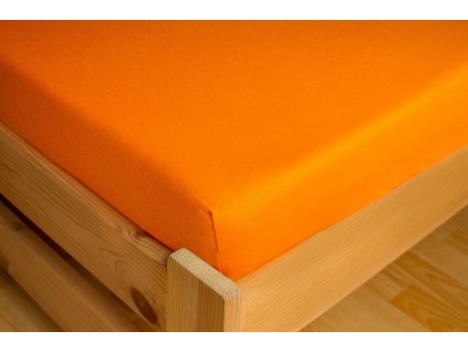 Prostěradlo Jersey 90x200 Oranžová 100% bavlna