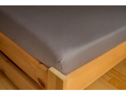 Prostěradlo Jersey 180x200 Tmavě šedá 100% bavlna