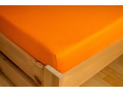 Prostěradlo Jersey 180x200 Oranžová 100% bavlna