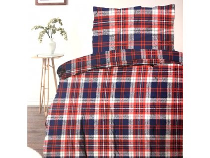 Flanel povlečeni 140x200 modre vinove