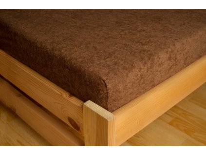 Prostěradlo Frote 180x200 Tmavě hnědá
