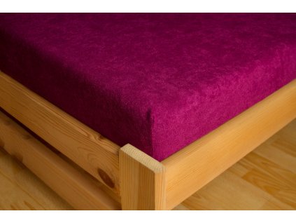 Prostěradlo Frote 180x200 bordová