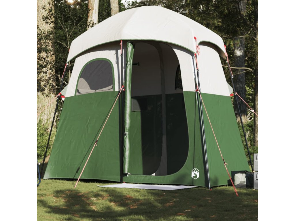 vidaXL Sprchový stan pro 2 osoby zelený nepromokavý
